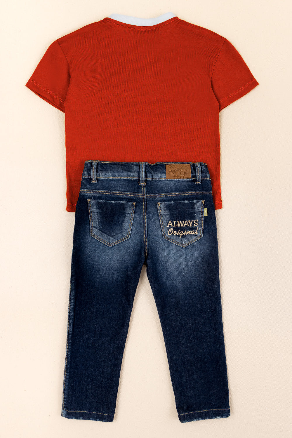 CONJUNTO 2 PRENDAS NIÑO POWER ROJO
