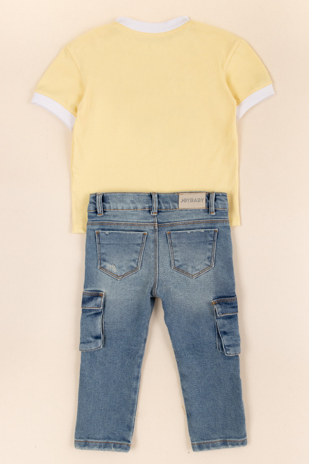 CONJUNTO 2 PRENDAS NIÑO COCODRILES AMARILLO