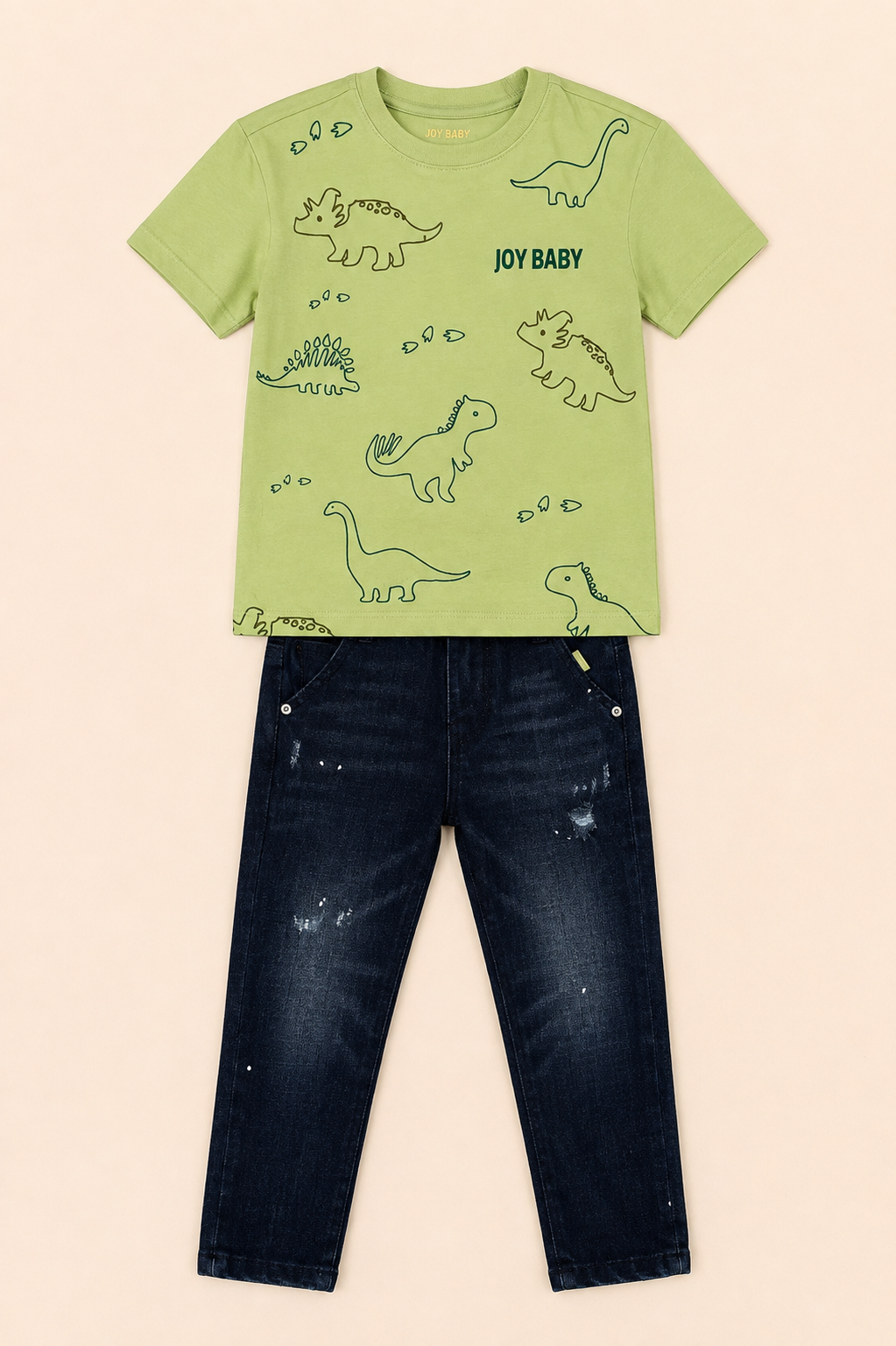 CONJUNTO 2 PRENDAS NIÑO HAPPY VERDE