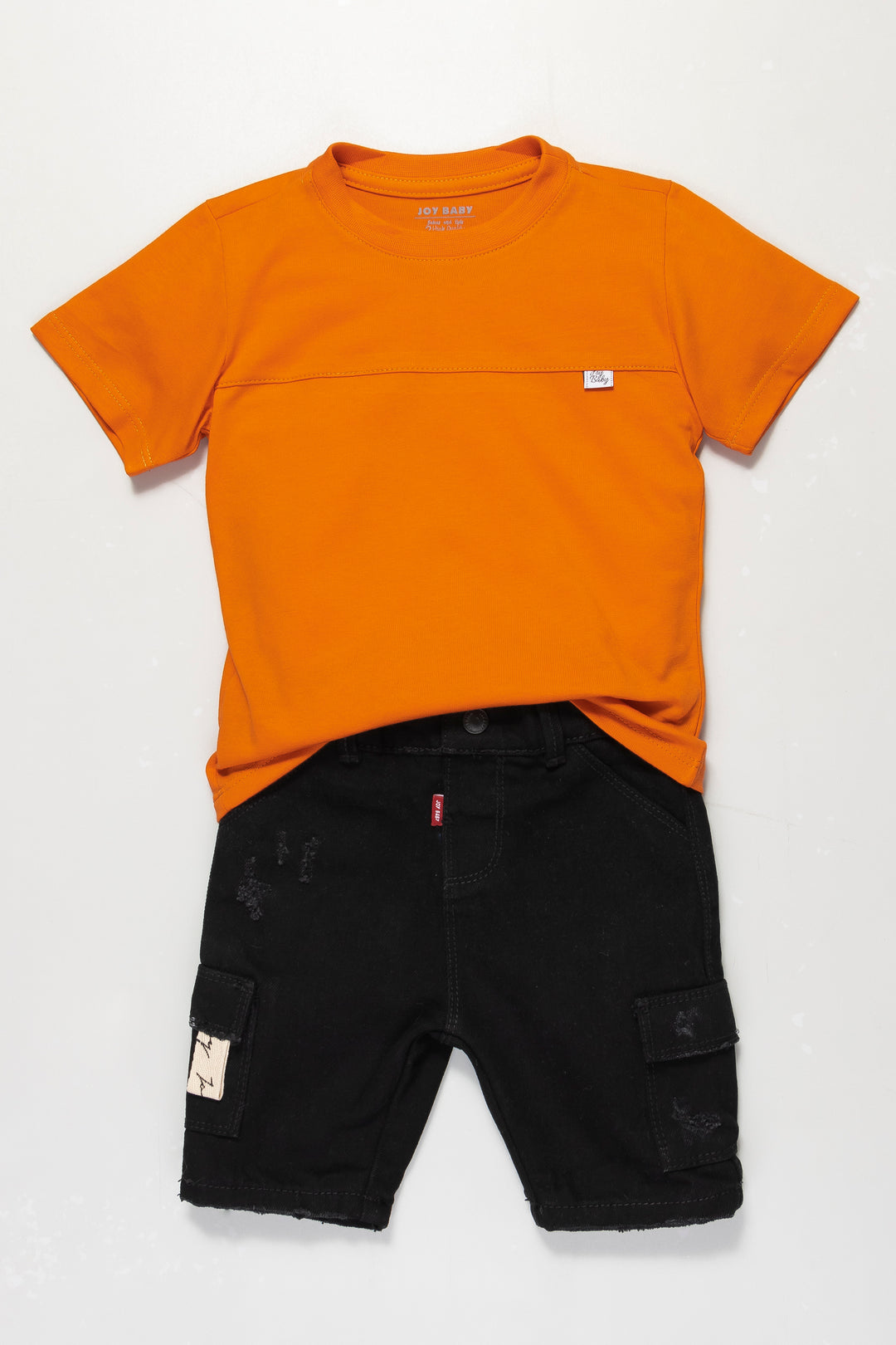 CONJUNTO BERMUDA NIÑO NARANJA