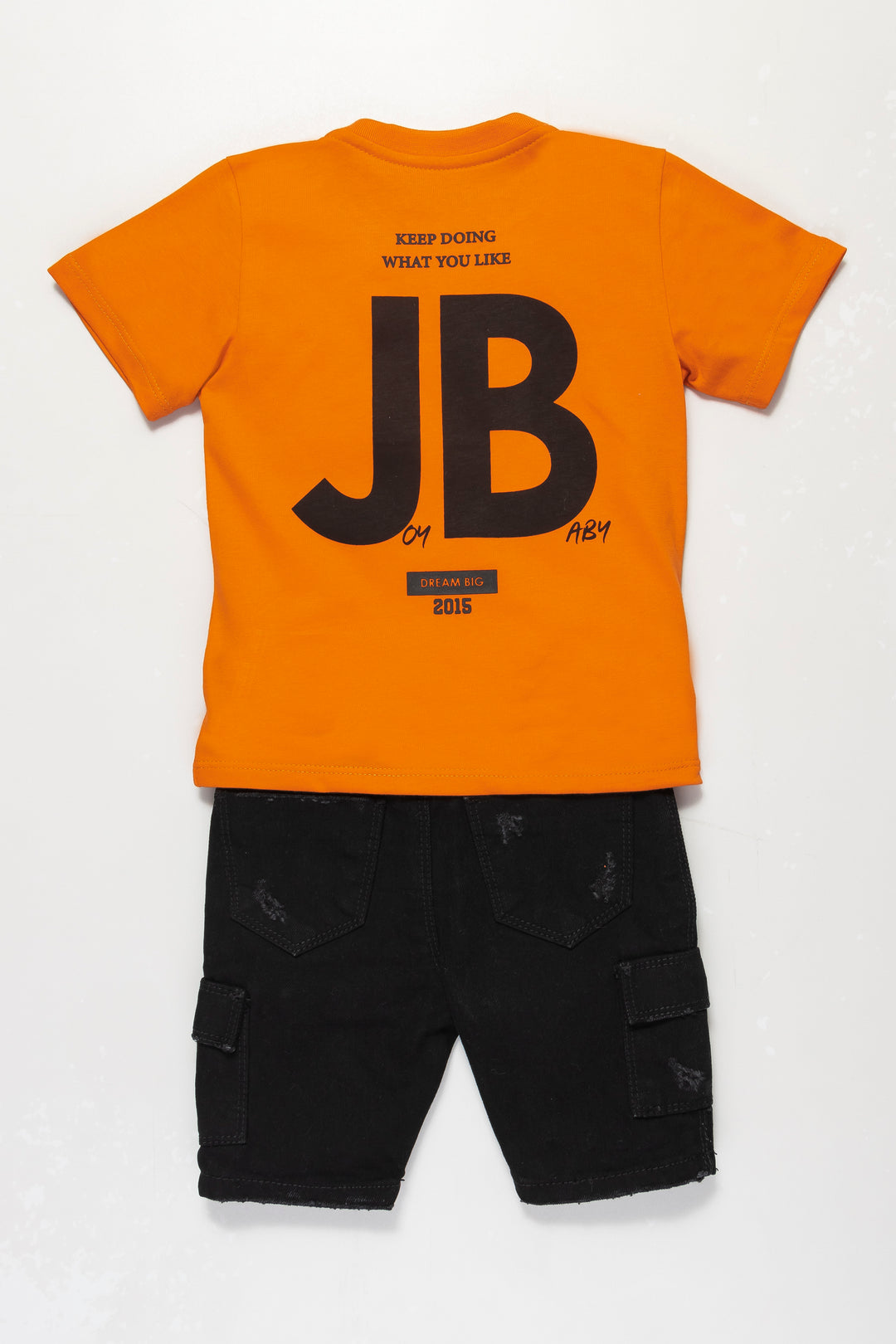 CONJUNTO BERMUDA NIÑO NARANJA