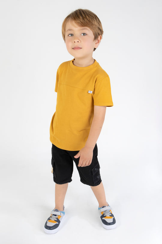 CONJUNTO BERMUDA NIÑO AMARILLO