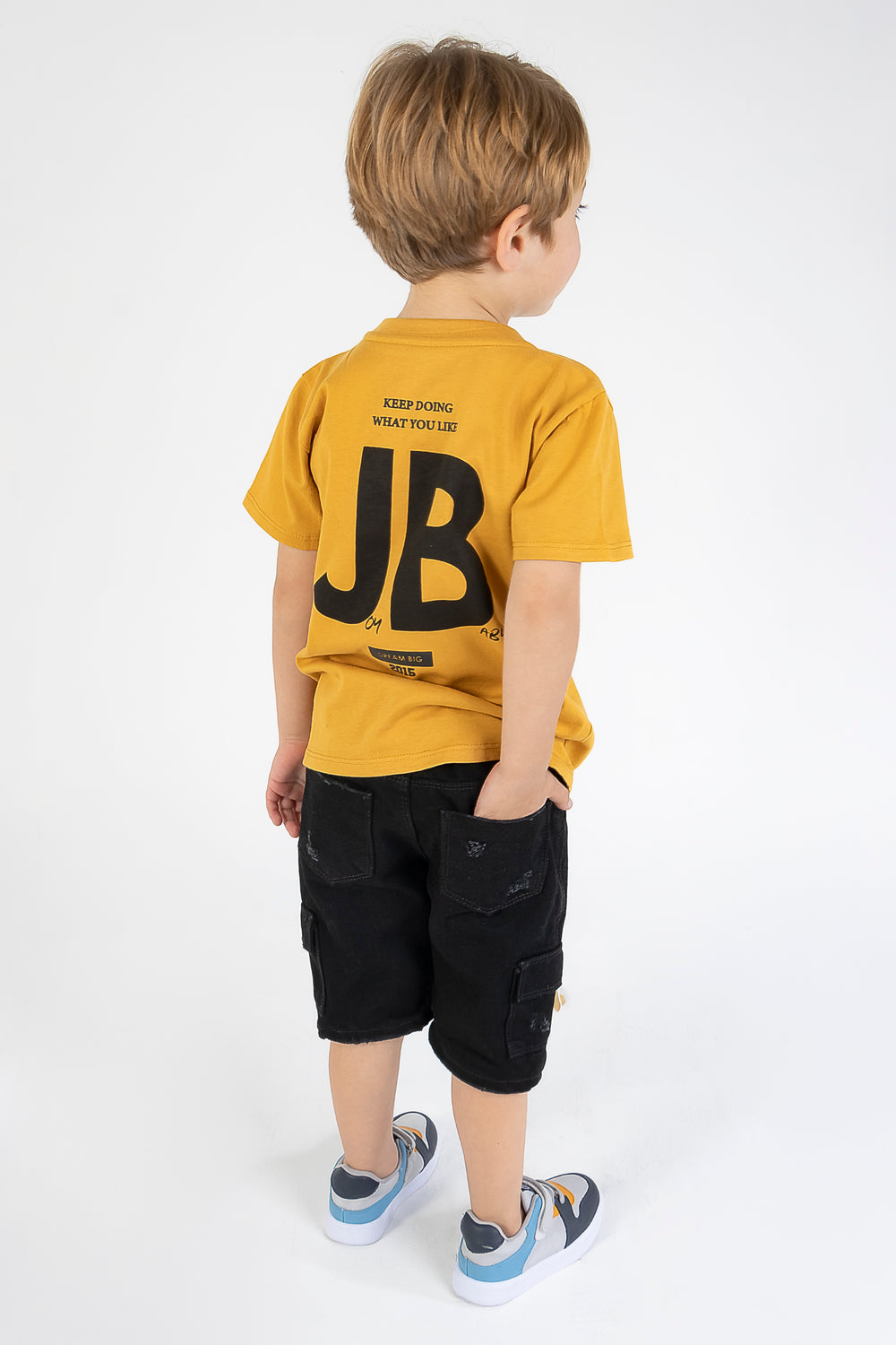CONJUNTO BERMUDA NIÑO AMARILLO
