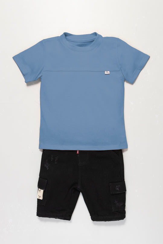 CONJUNTO BERMUDA NIÑO AZUL