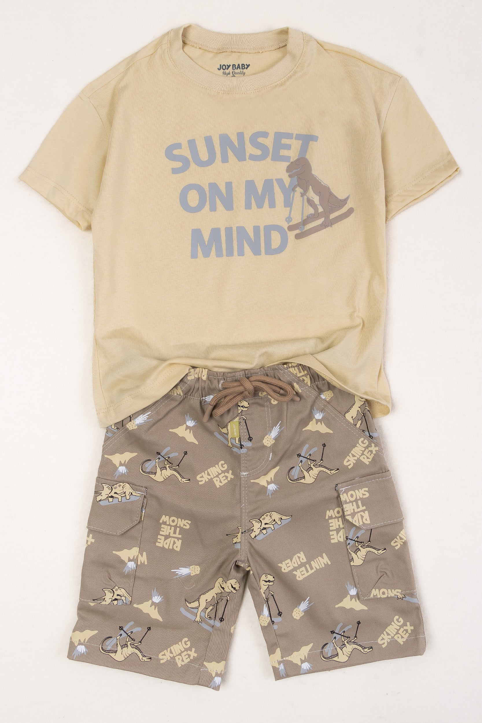 CONJUNTO BERMUDA NIÑO SUNSET CAFÉ