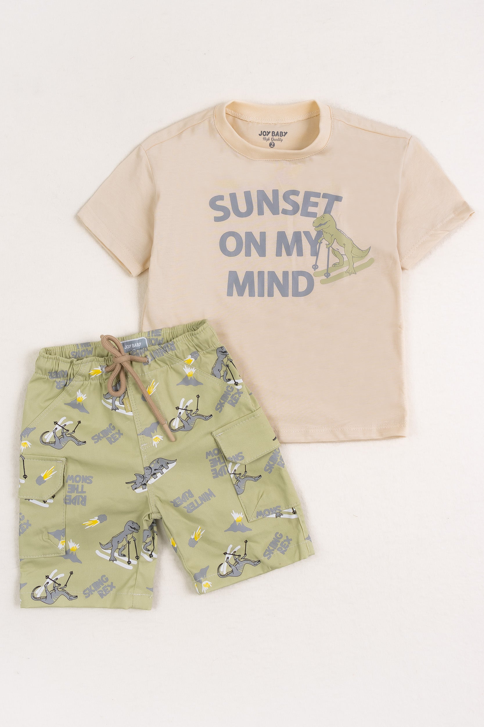CONJUNTO BERMUDA NIÑO SUNSET VERDE