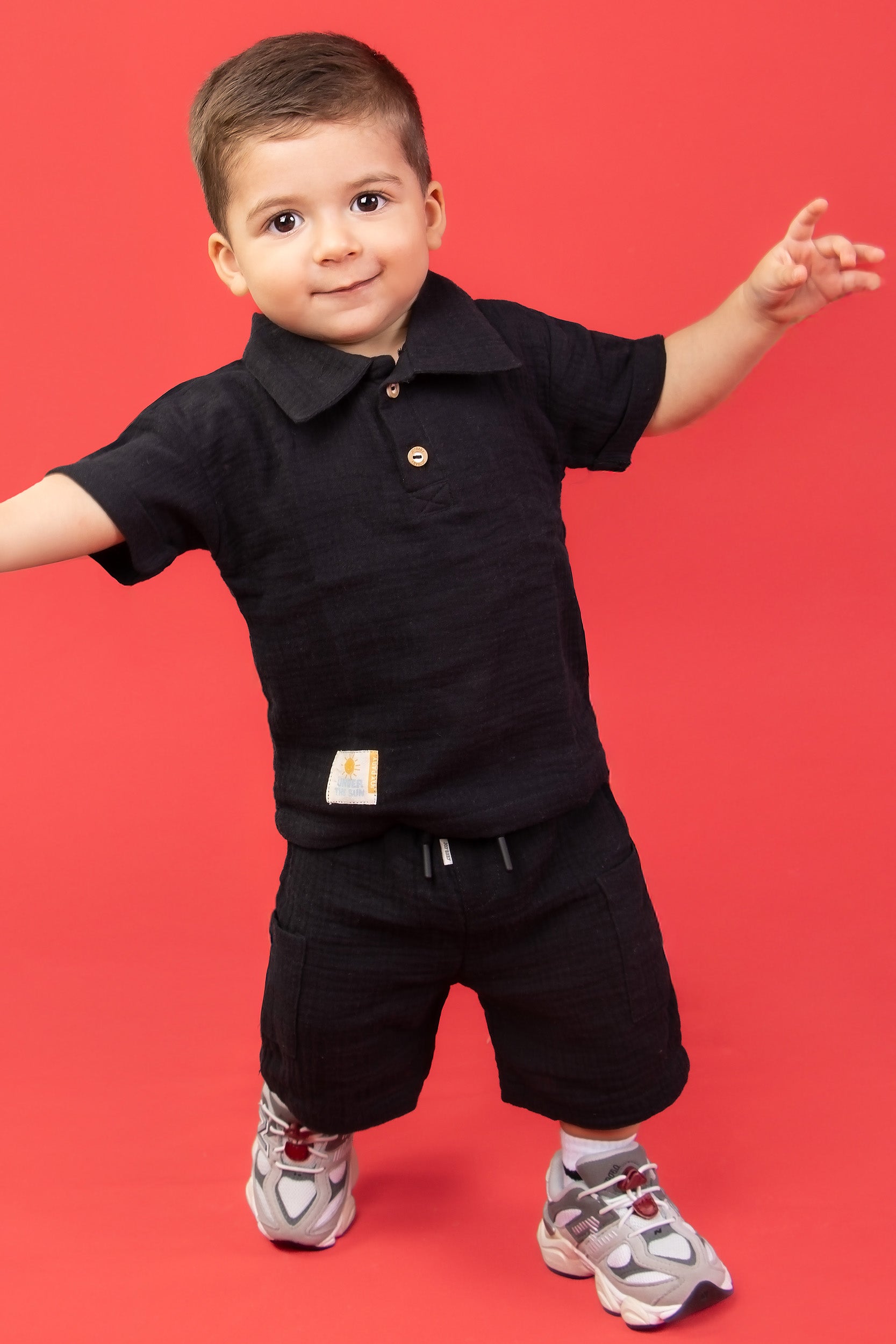 CONJUNTO BERMUDA NIÑO NEGRO