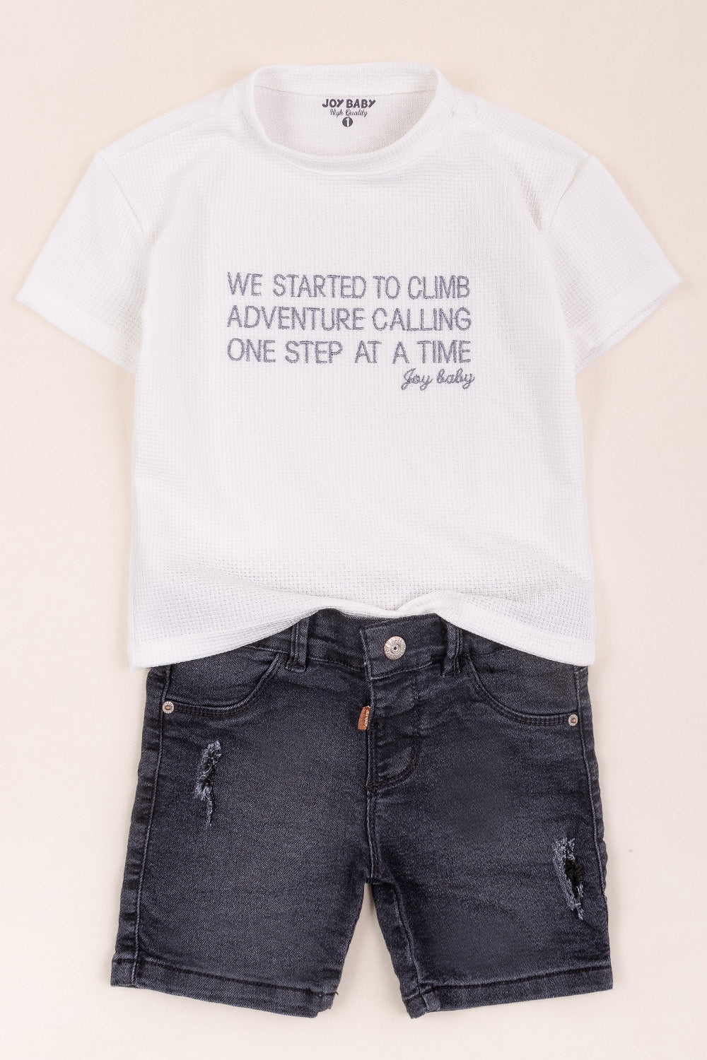 CONJUNTO BERMUDA NIÑO ADVENTURE BLANCO