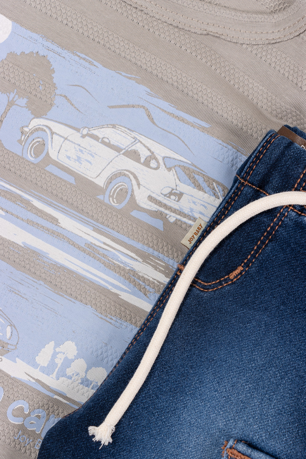 CONJUNTO BERMUDA NIÑO CAR GRIS