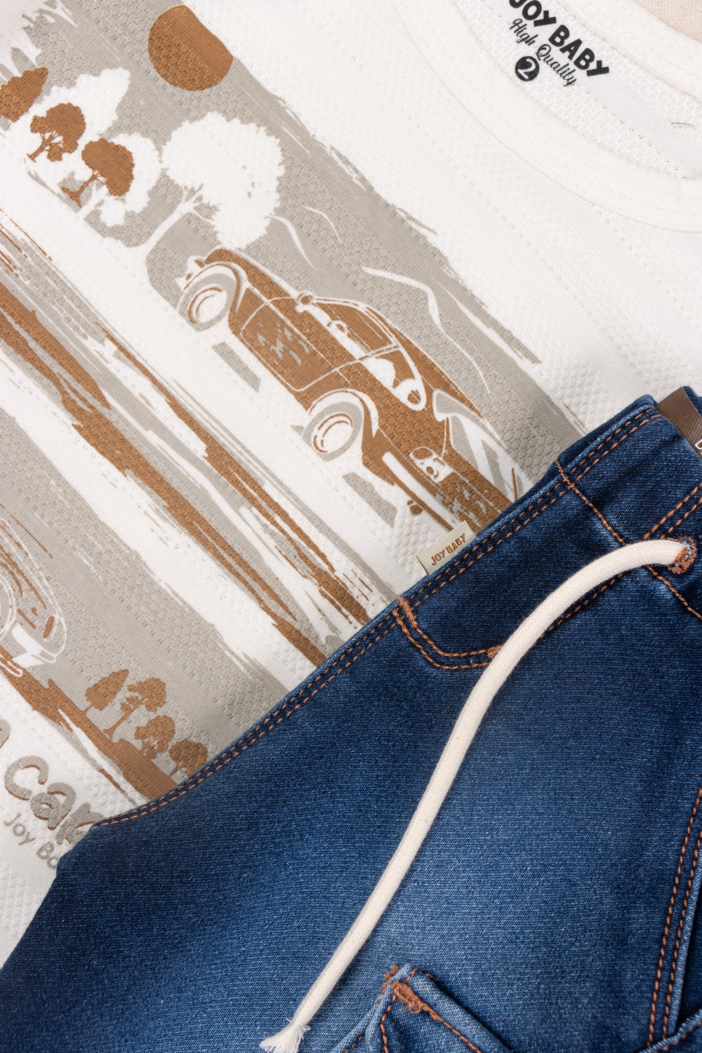 CONJUNTO BERMUDA NIÑO CAR BLANCO