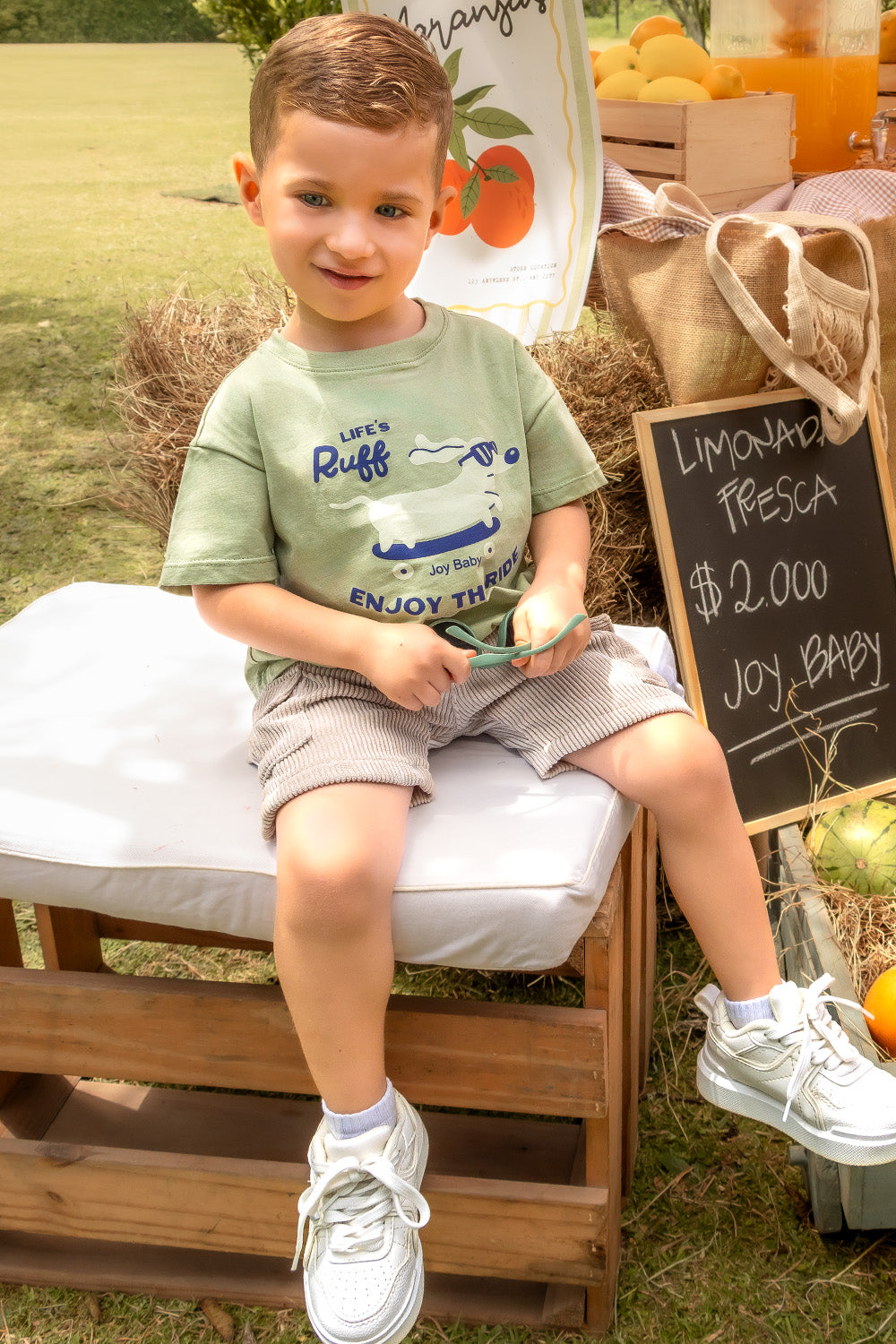 CONJUNTO BERMUDA NIÑO RUFF VERDE