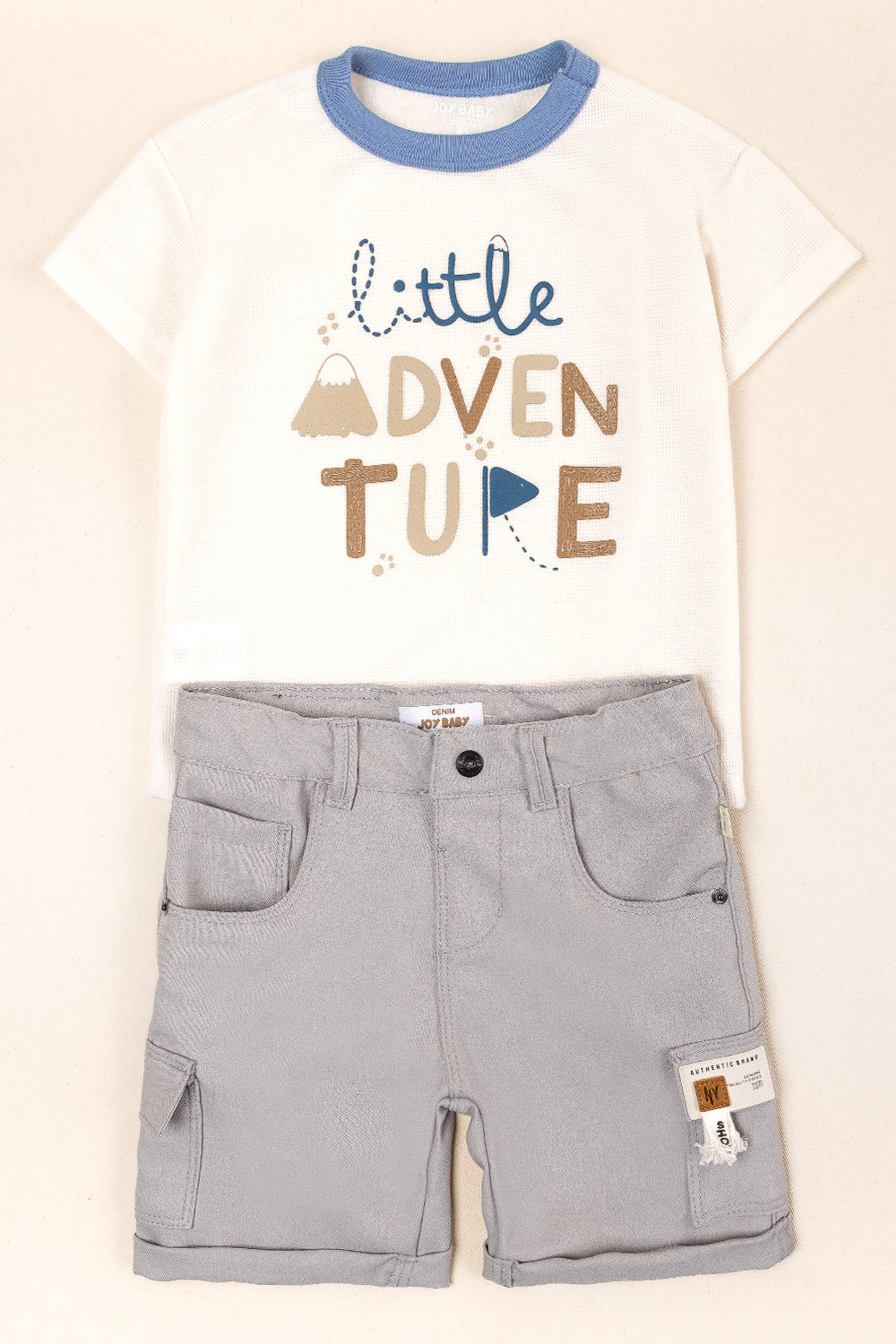 CONJUNTO BERMUDA NIÑO ADVENTURE GRIS