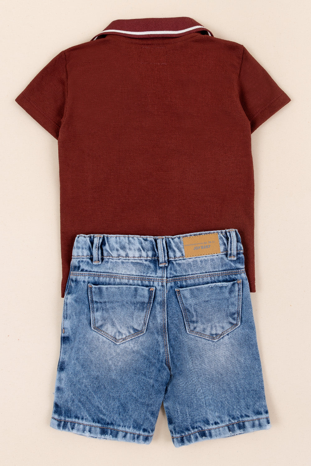 CONJUNTO BERMUDA NIÑO STREET VINO TINTO
