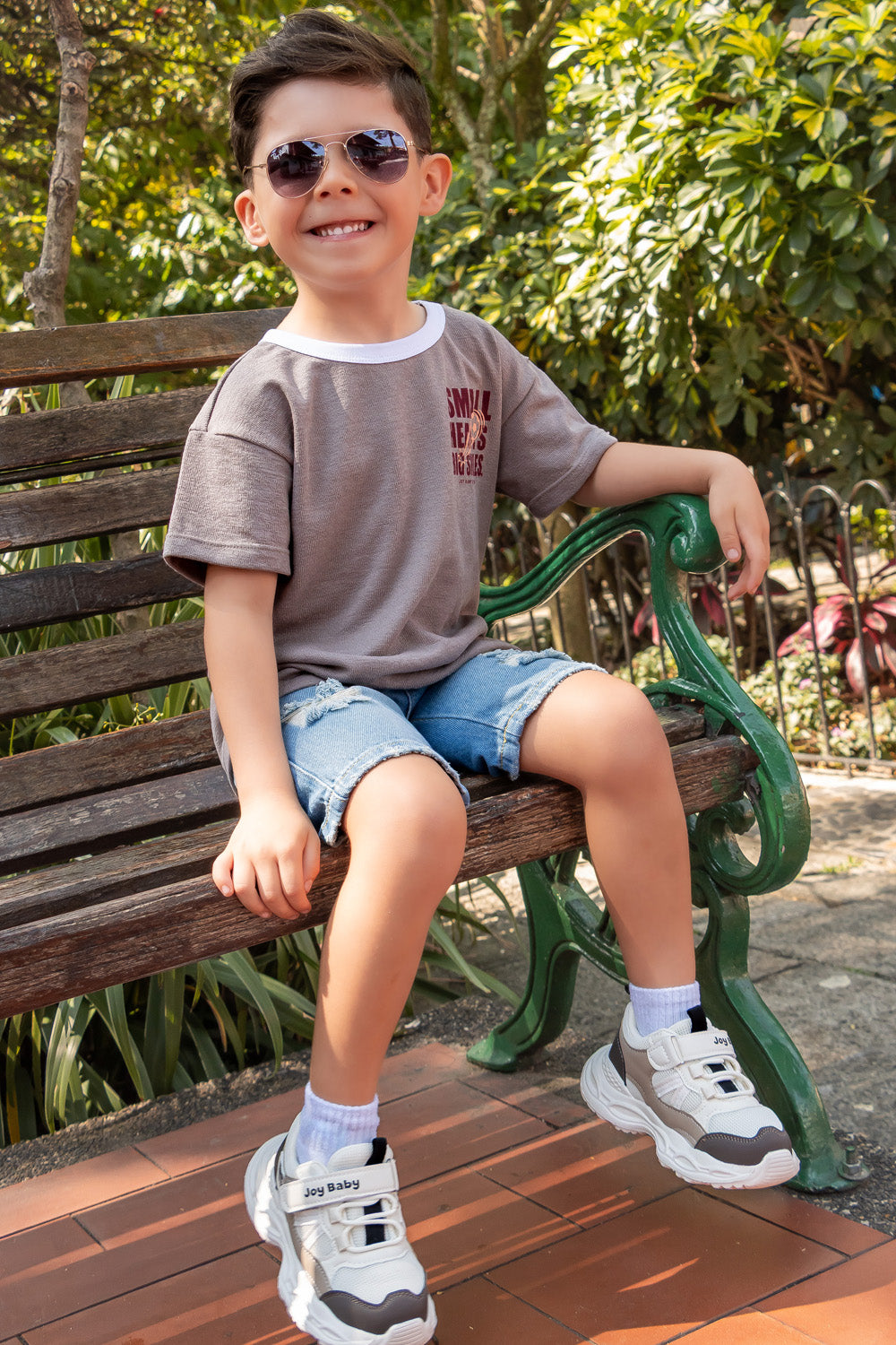CONJUNTO BERMUDA NIÑO SMALL CAFÉ
