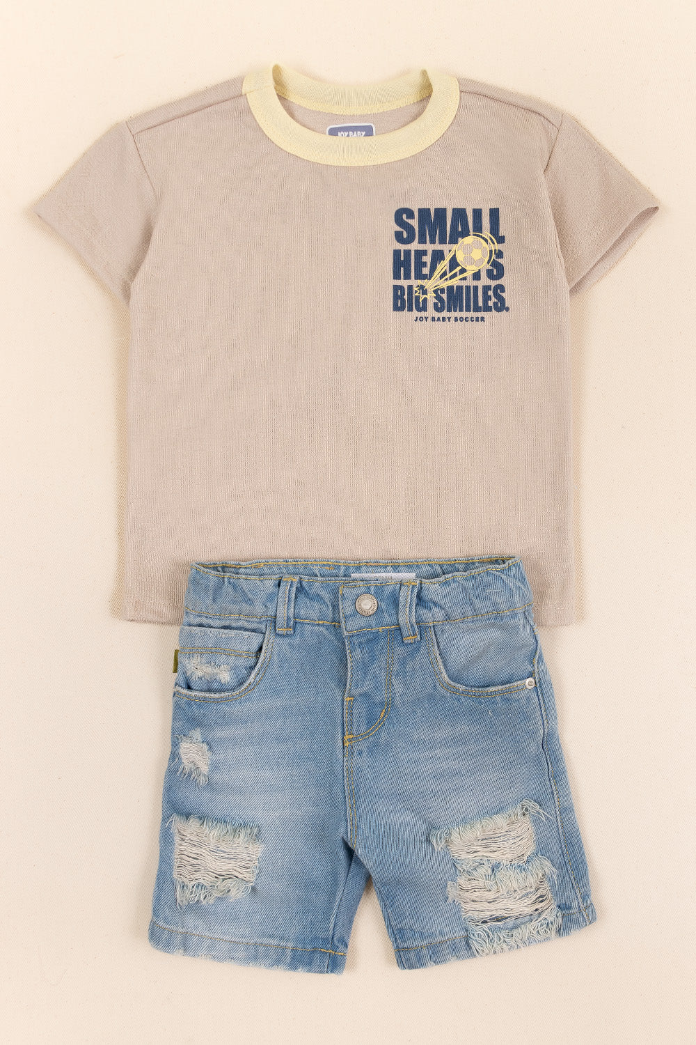 CONJUNTO BERMUDA NIÑO SMALL BEIGE