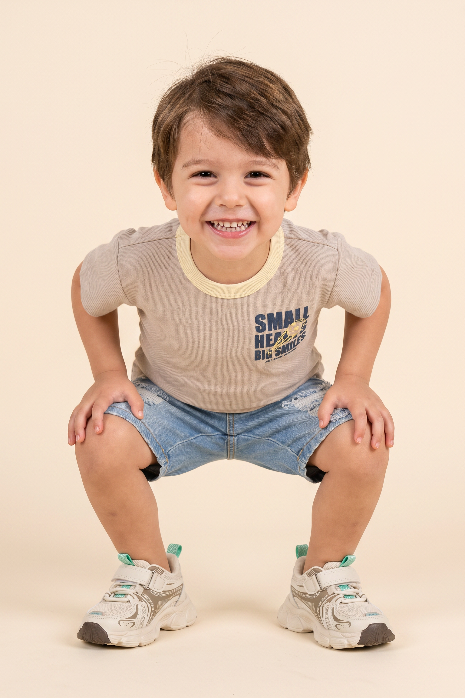 CONJUNTO BERMUDA NIÑO SMALL BEIGE
