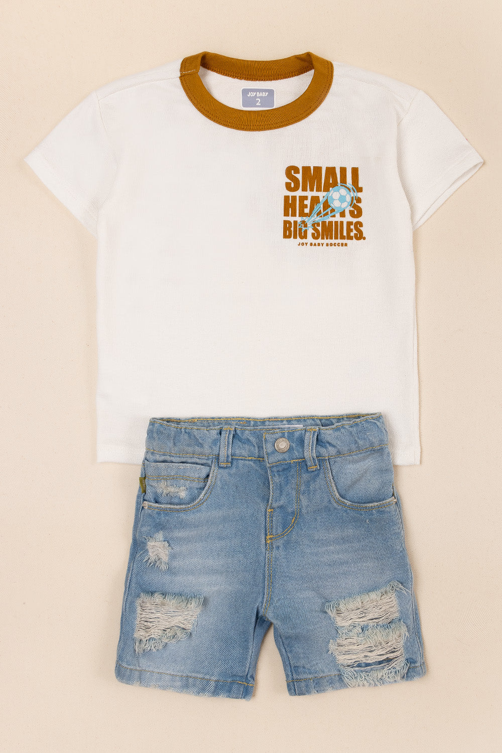 CONJUNTO BERMUDA NIÑO SMALL BLANCO