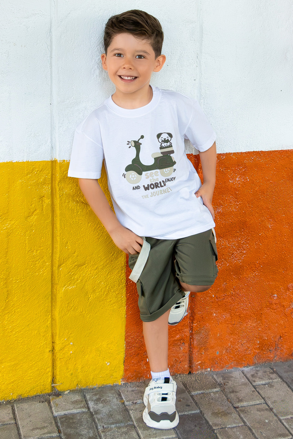 CONJUNTO BERMUDA NIÑO SCOOTER VERDE