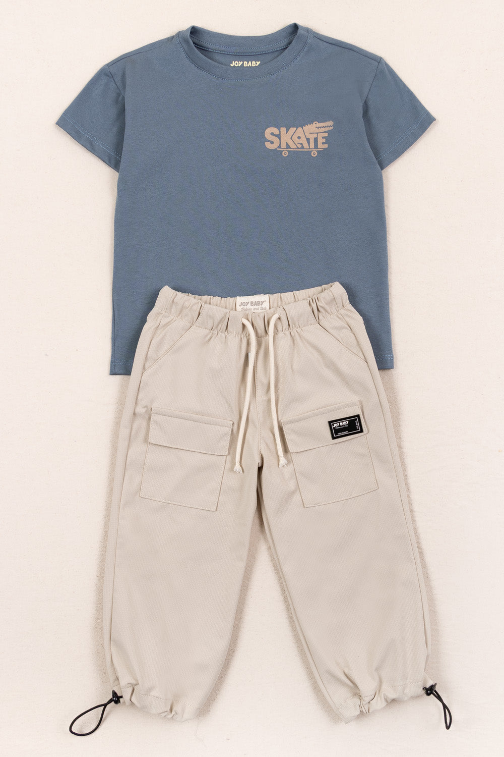 CONJUNTO 2 PRENDAS NIÑO SKATE BEIGE
