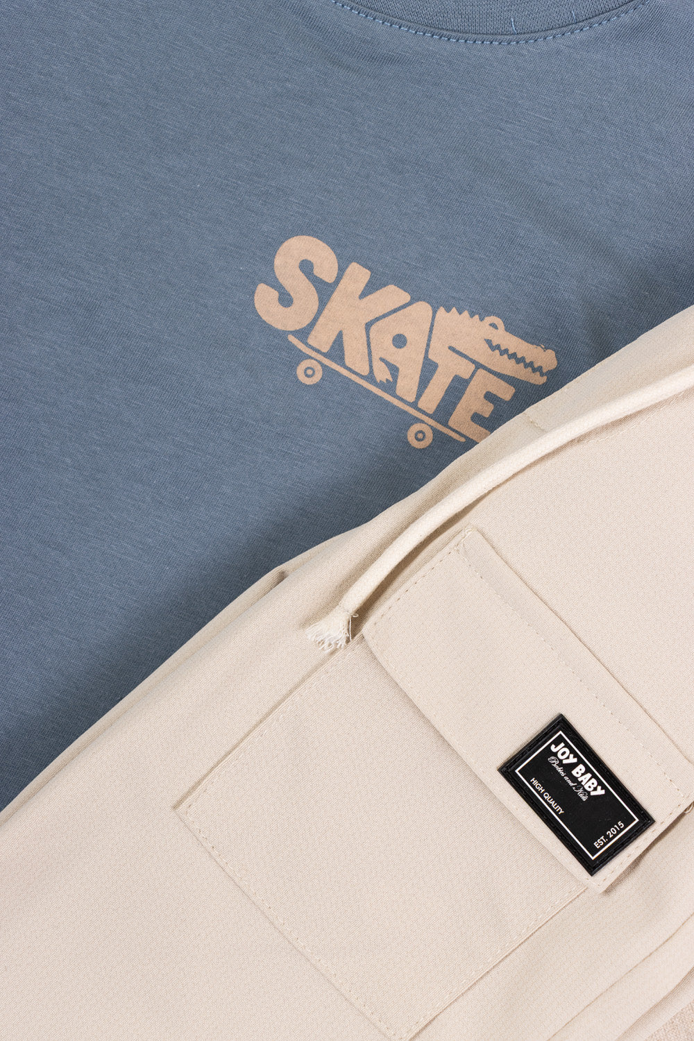 CONJUNTO 2 PRENDAS NIÑO SKATE BEIGE