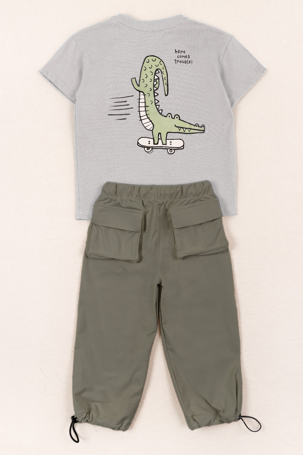 CONJUNTO 2 PRENDAS NIÑO SKATE VERDE