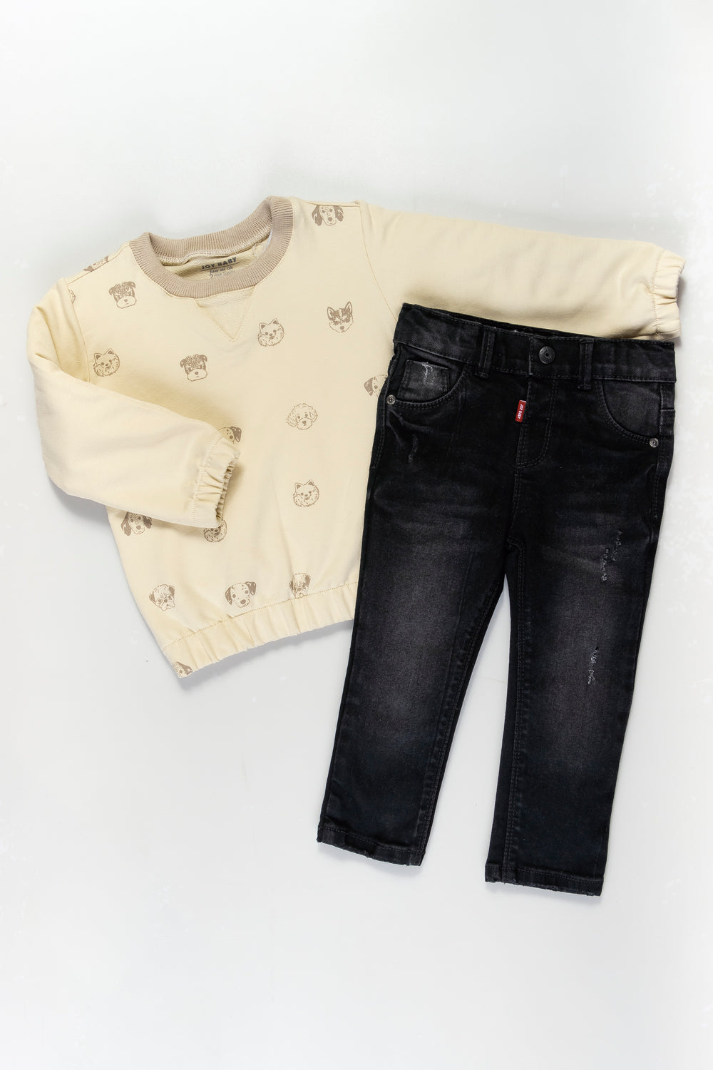 CONJUNTO BUZO NIÑO BEIGE