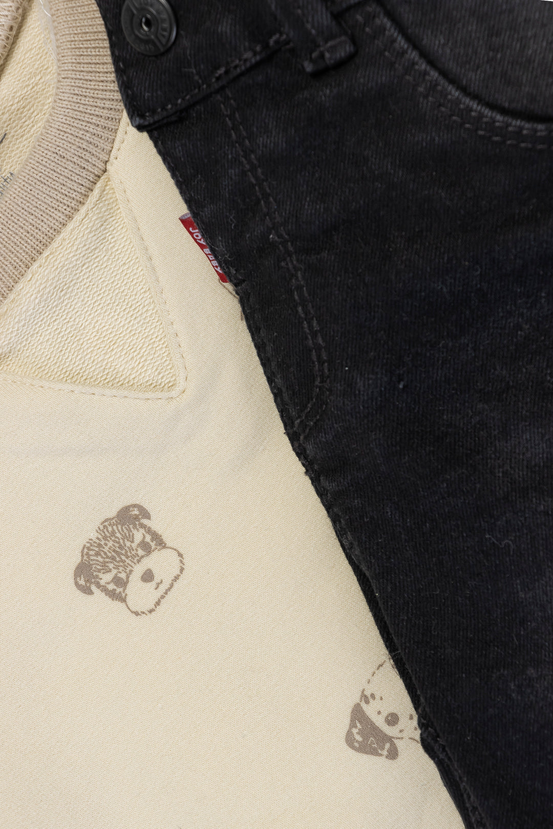 CONJUNTO BUZO NIÑO BEIGE