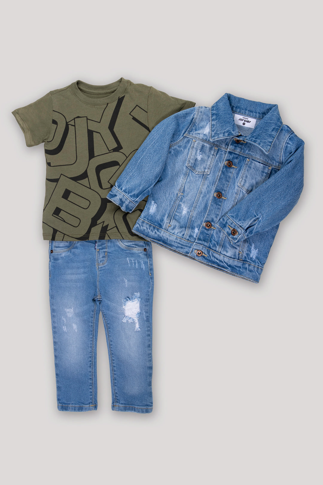 CONJUNTO 3 PRENDAS NIÑO JOY VERDE