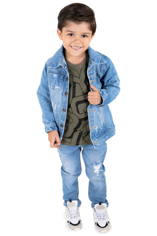CONJUNTO 3 PRENDAS NIÑO JOY VERDE