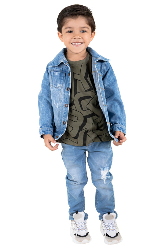 CONJUNTO 3 PRENDAS NIÑO JOY VERDE