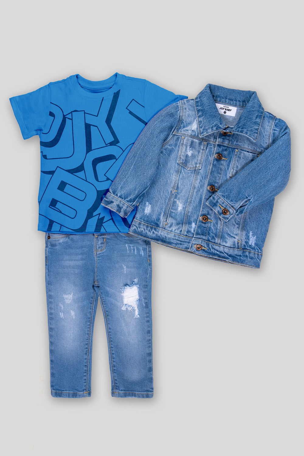CONJUNTO 3 PRENDAS NIÑO JOY AZUL