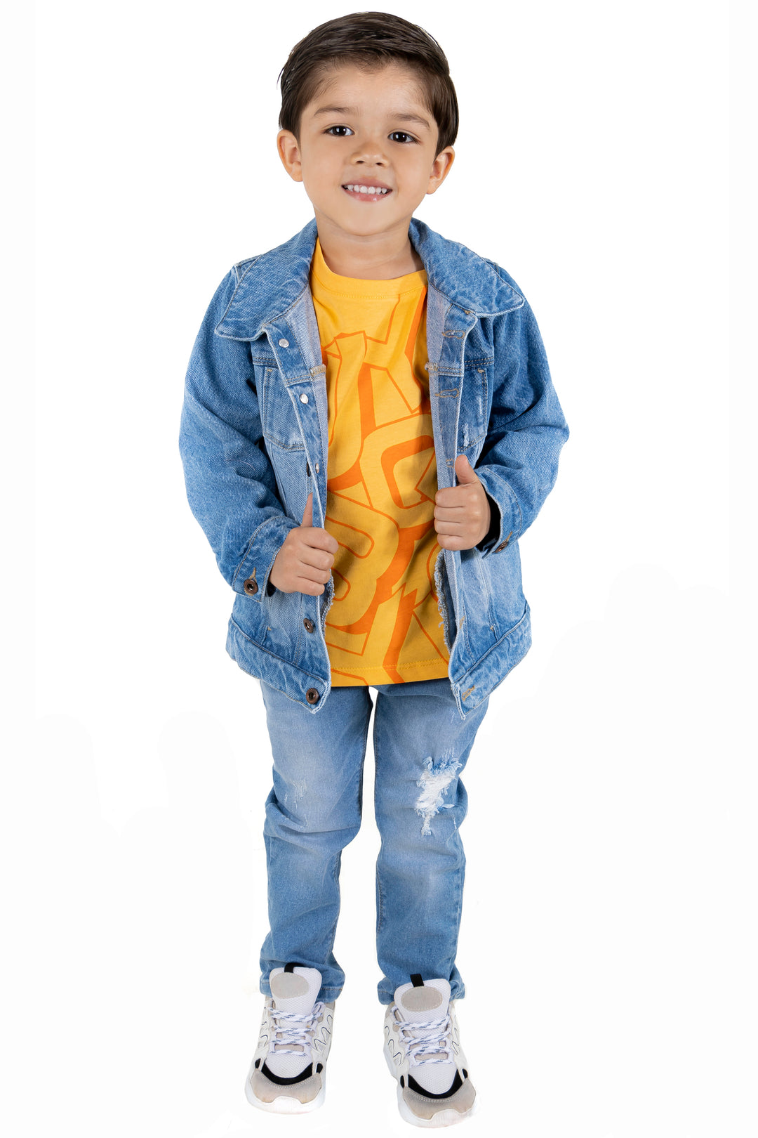 CONJUNTO 3 PRENDAS NIÑO JOY AMARILLO