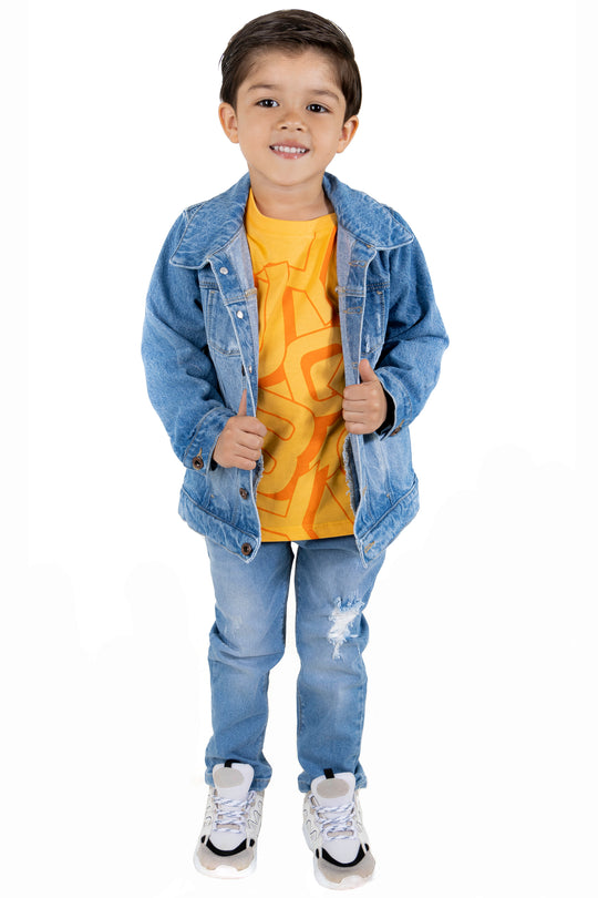 CONJUNTO 3 PRENDAS NIÑO JOY AMARILLO