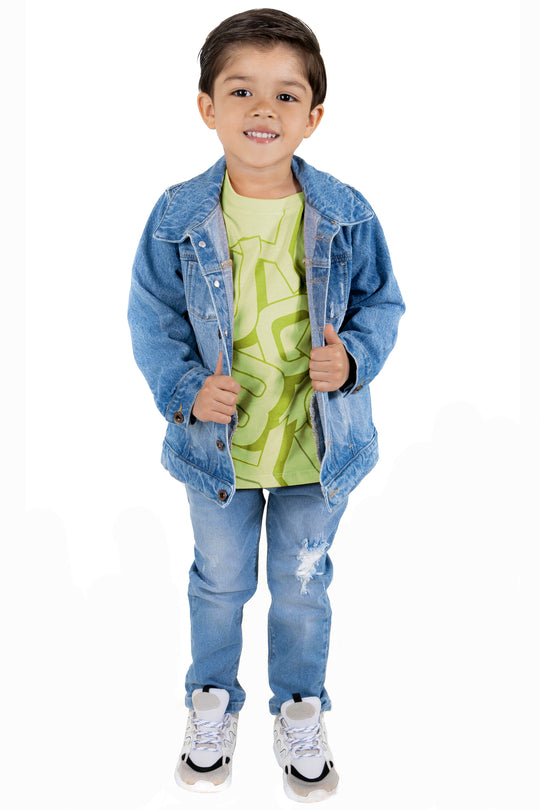 CONJUNTO 3 PRENDAS NIÑO JOY VERDE MENTA