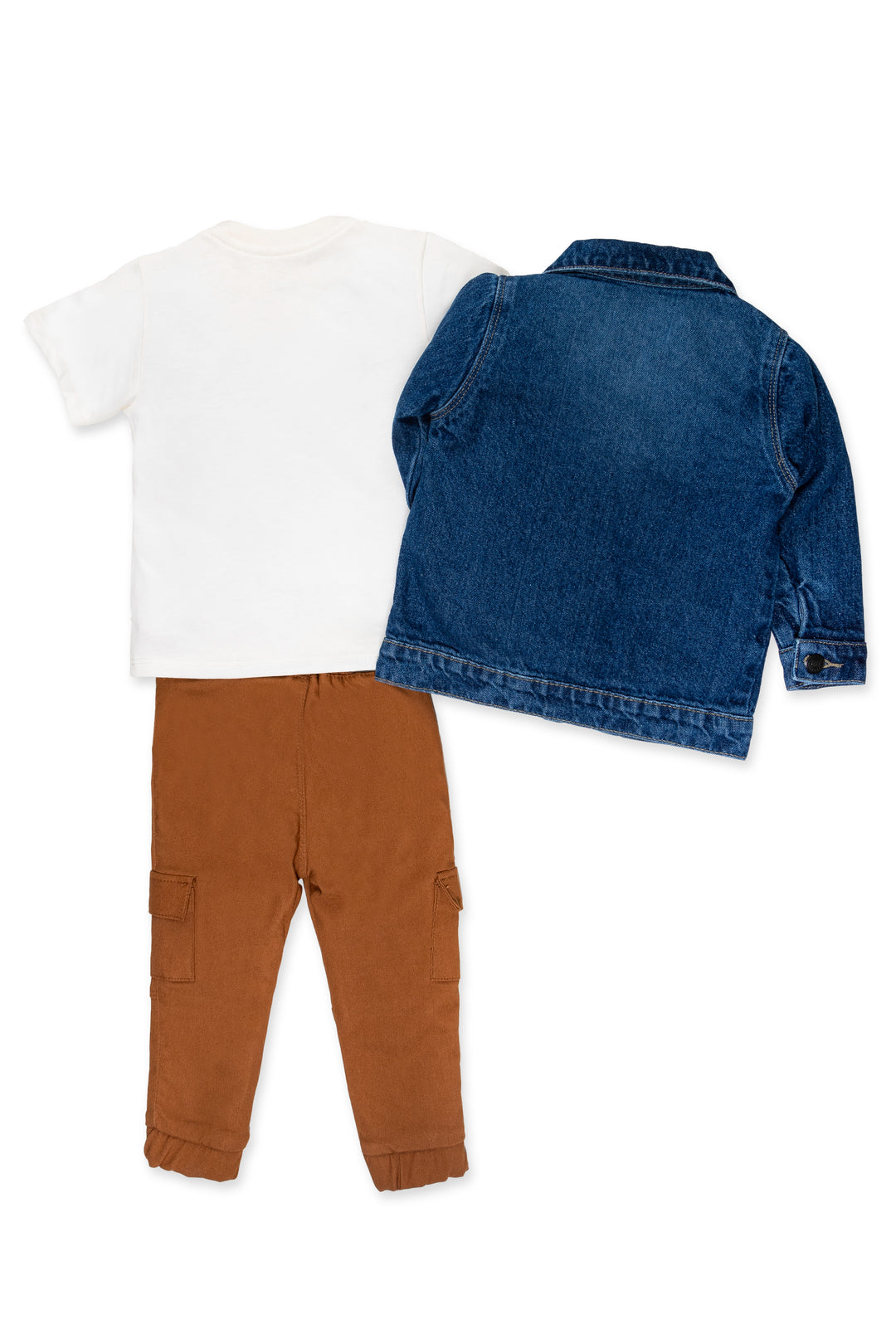 CONJUNTO 3 PRENDAS NIÑO BUDDY CAFÉ