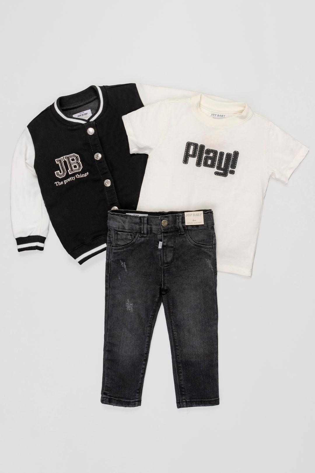 CONJUNTO 3 PRENDAS NIÑO JB NEGRO