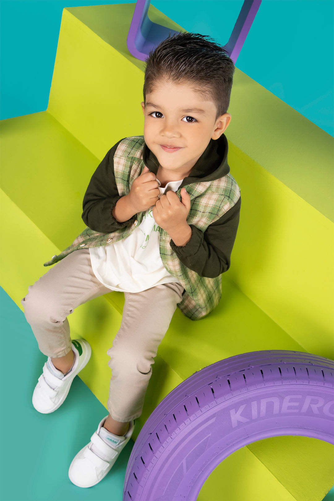 CONJUNTO 3 PRENDAS NIÑO VERDE/VERDE