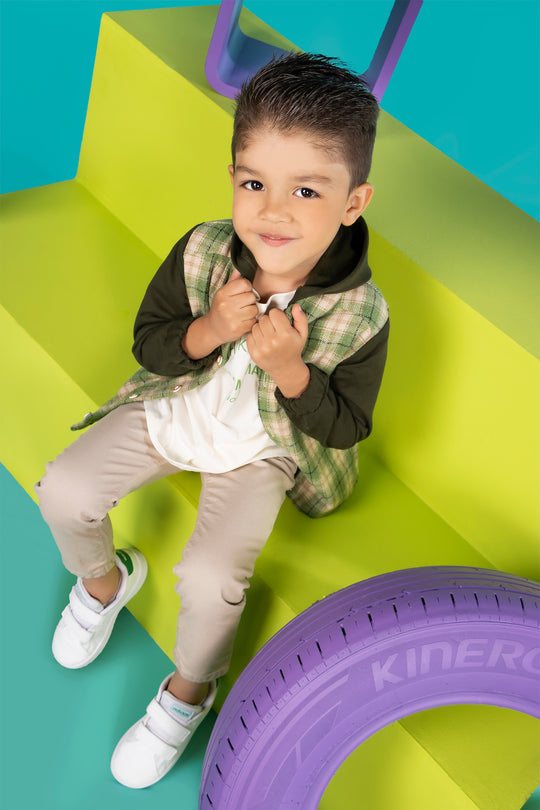 CONJUNTO 3 PRENDAS NIÑO VERDE/VERDE
