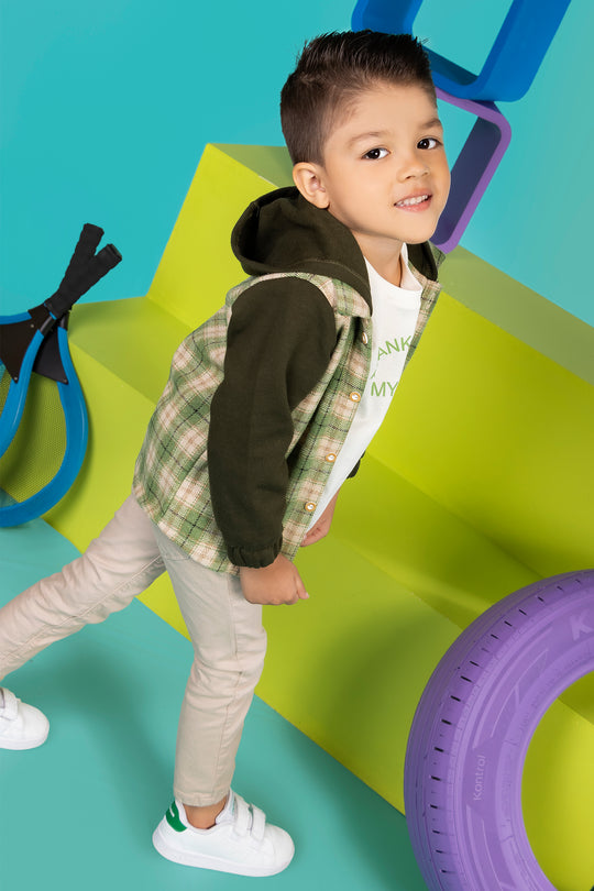 CONJUNTO 3 PRENDAS NIÑO VERDE/VERDE