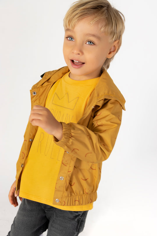 CONJUNTO 3 PRENDAS NIÑO CHAQUETA MOSTAZA
