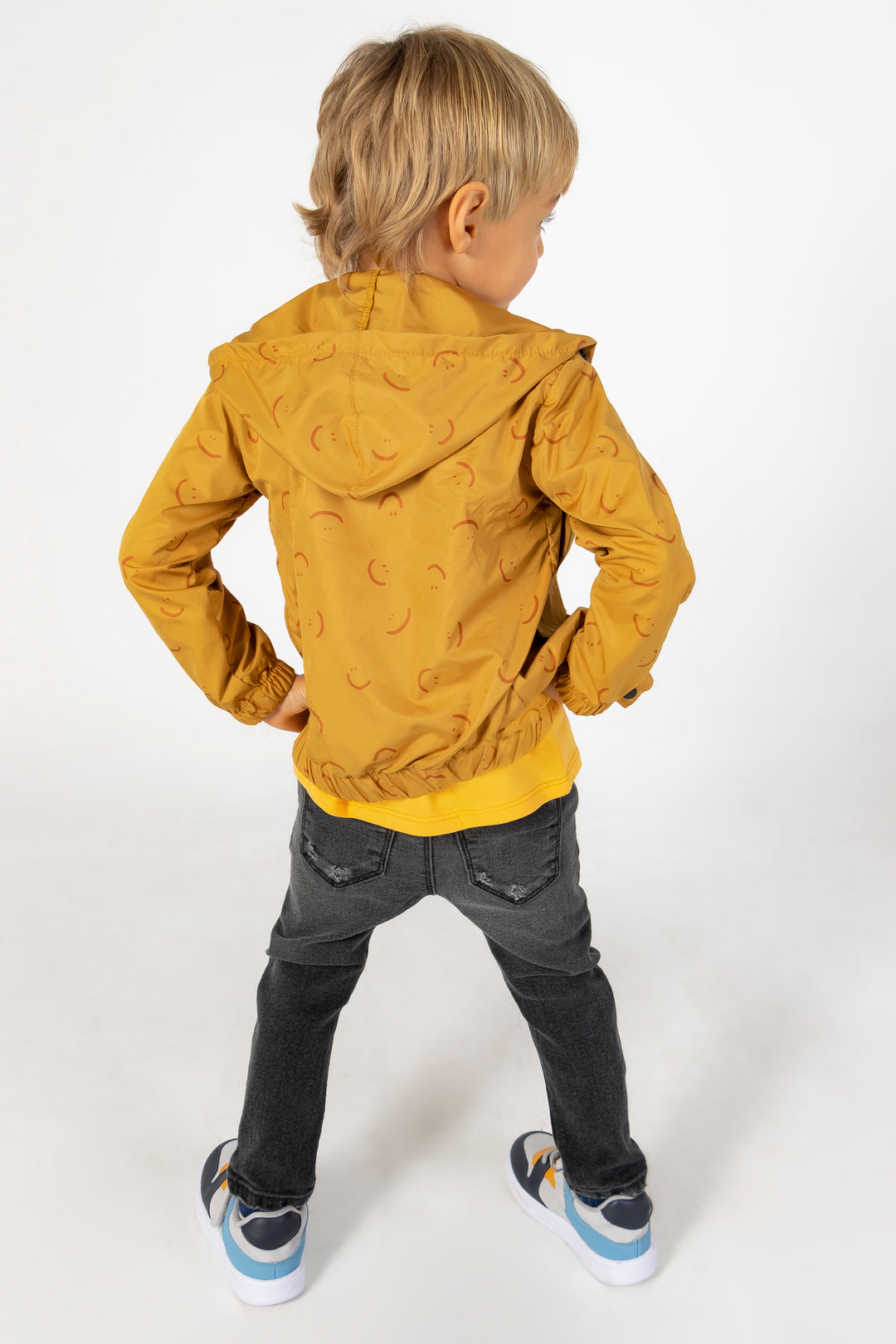 CONJUNTO 3 PRENDAS NIÑO CHAQUETA MOSTAZA
