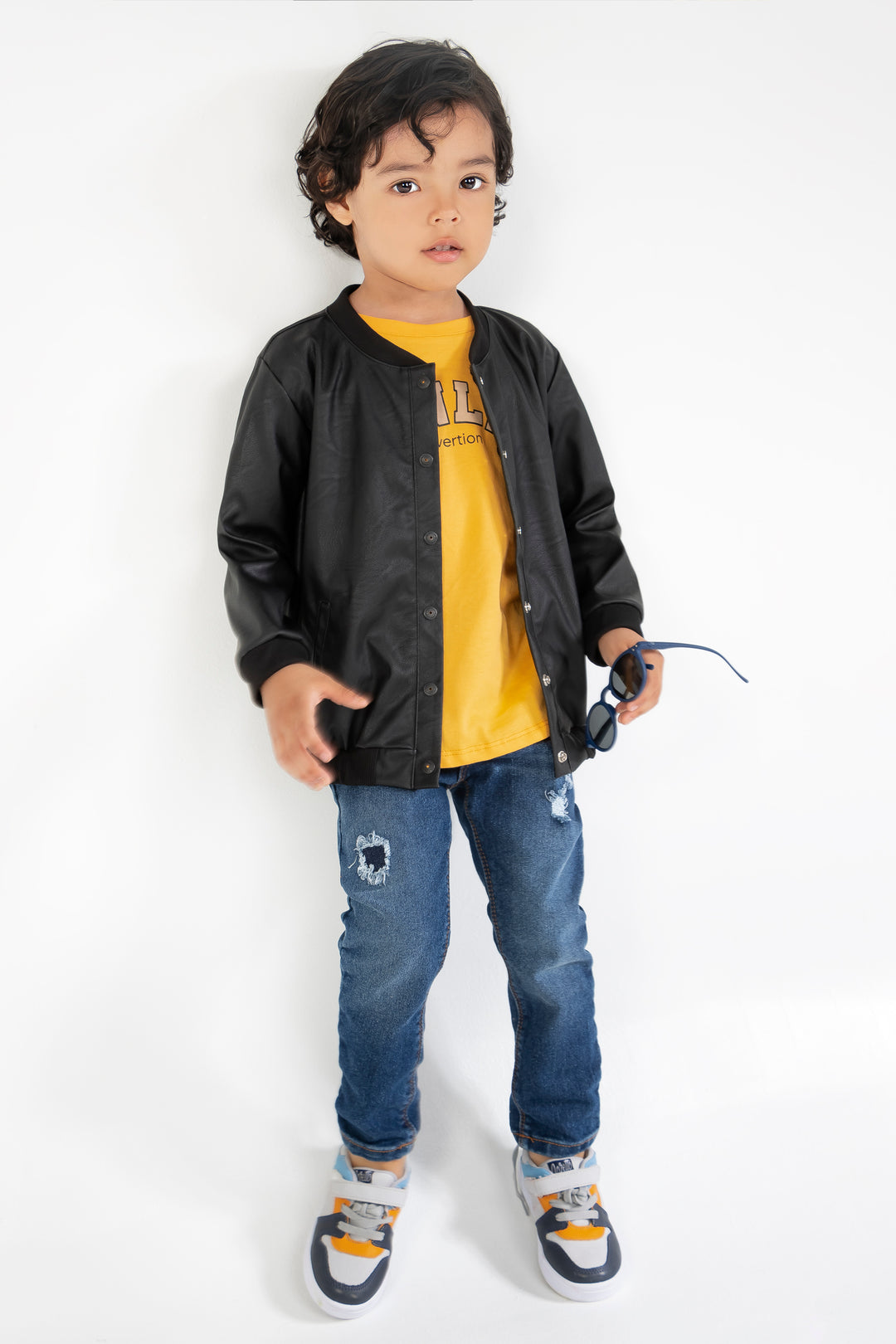 CONJUNTO 3 PRENDAS NIÑO ONLY AMARILLO