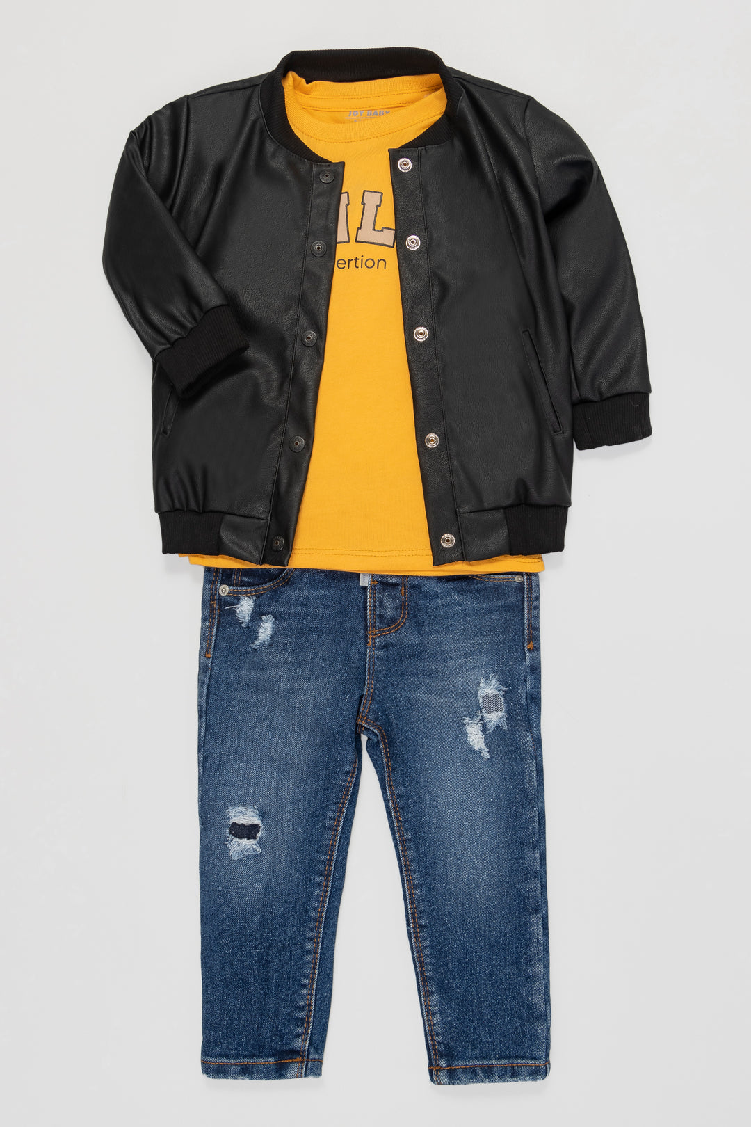 CONJUNTO 3 PRENDAS NIÑO ONLY AMARILLO