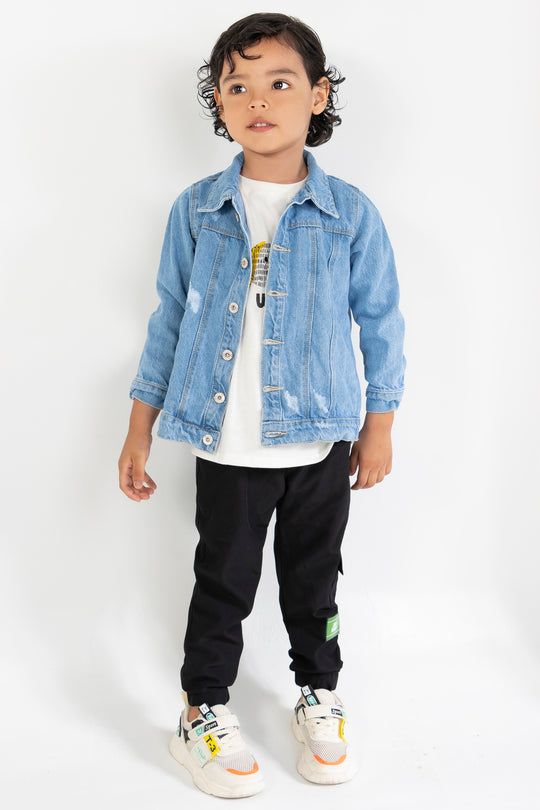 CONJUNTO 3 PRENDAS NIÑO NEGRO