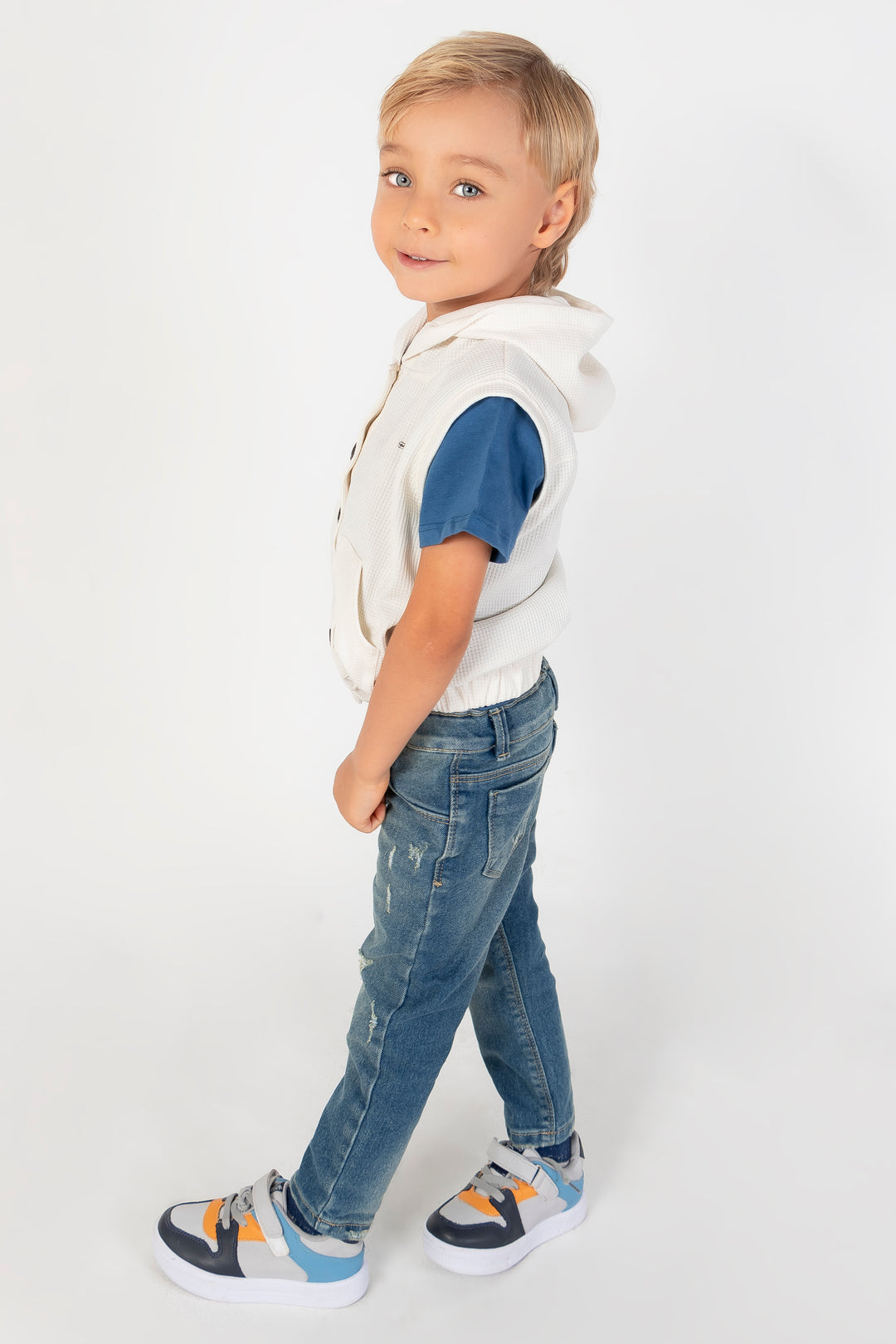 CONJUNTO 3 PRENDAS NIÑO BLANCO