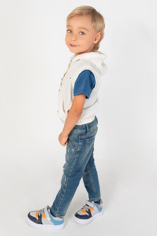 CONJUNTO 3 PRENDAS NIÑO BLANCO