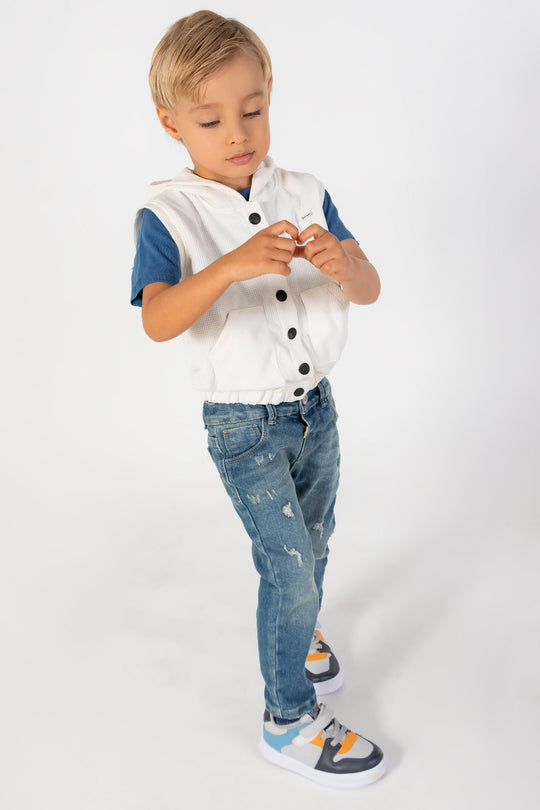 CONJUNTO 3 PRENDAS NIÑO BLANCO