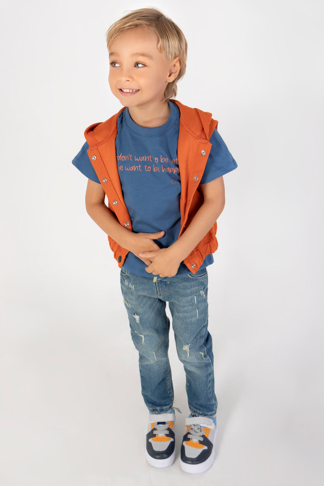 CONJUNTO 3 PRENDAS NIÑO TERRACOTA