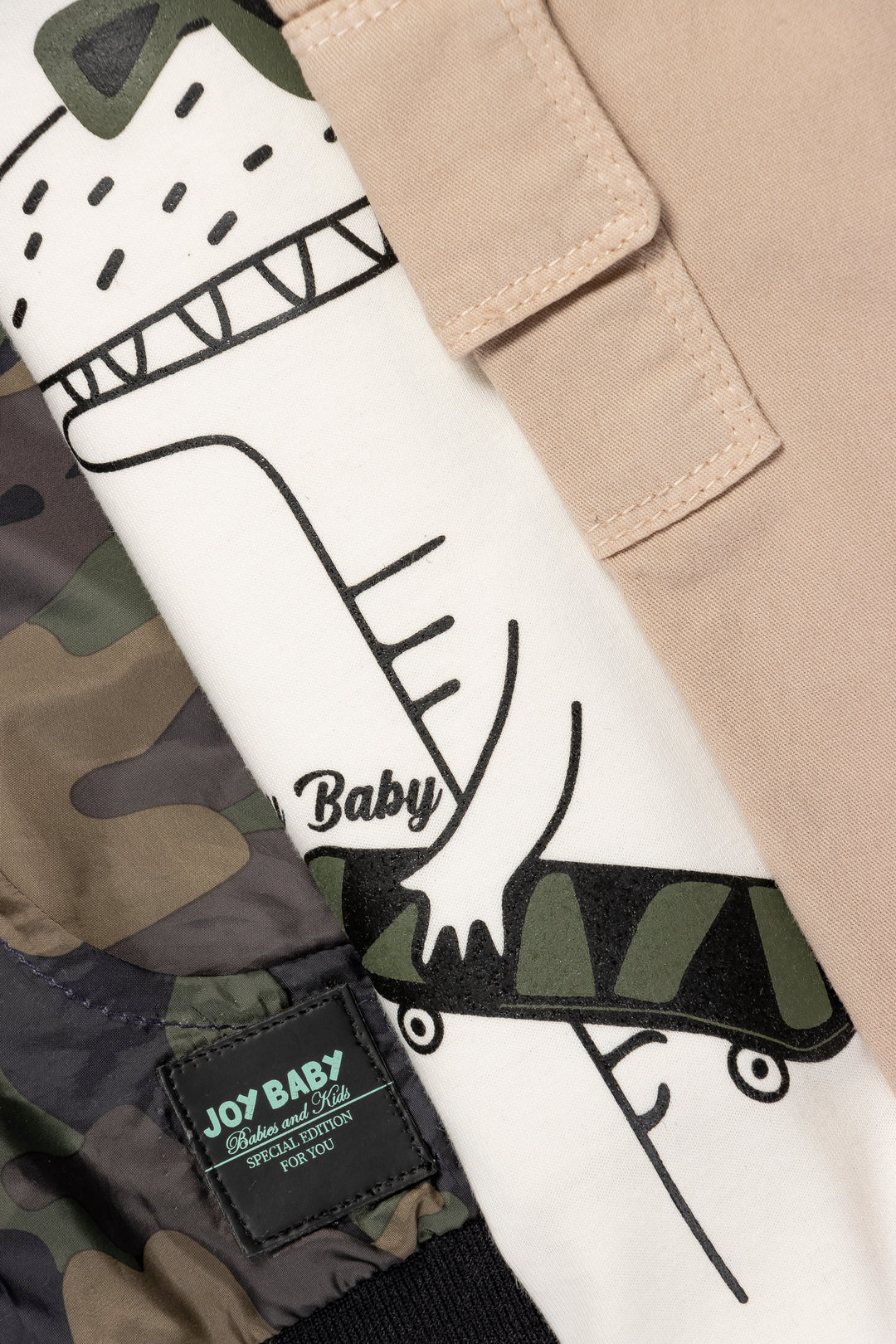 CONJUNTO 3 PRENDAS MILITAR VERDE