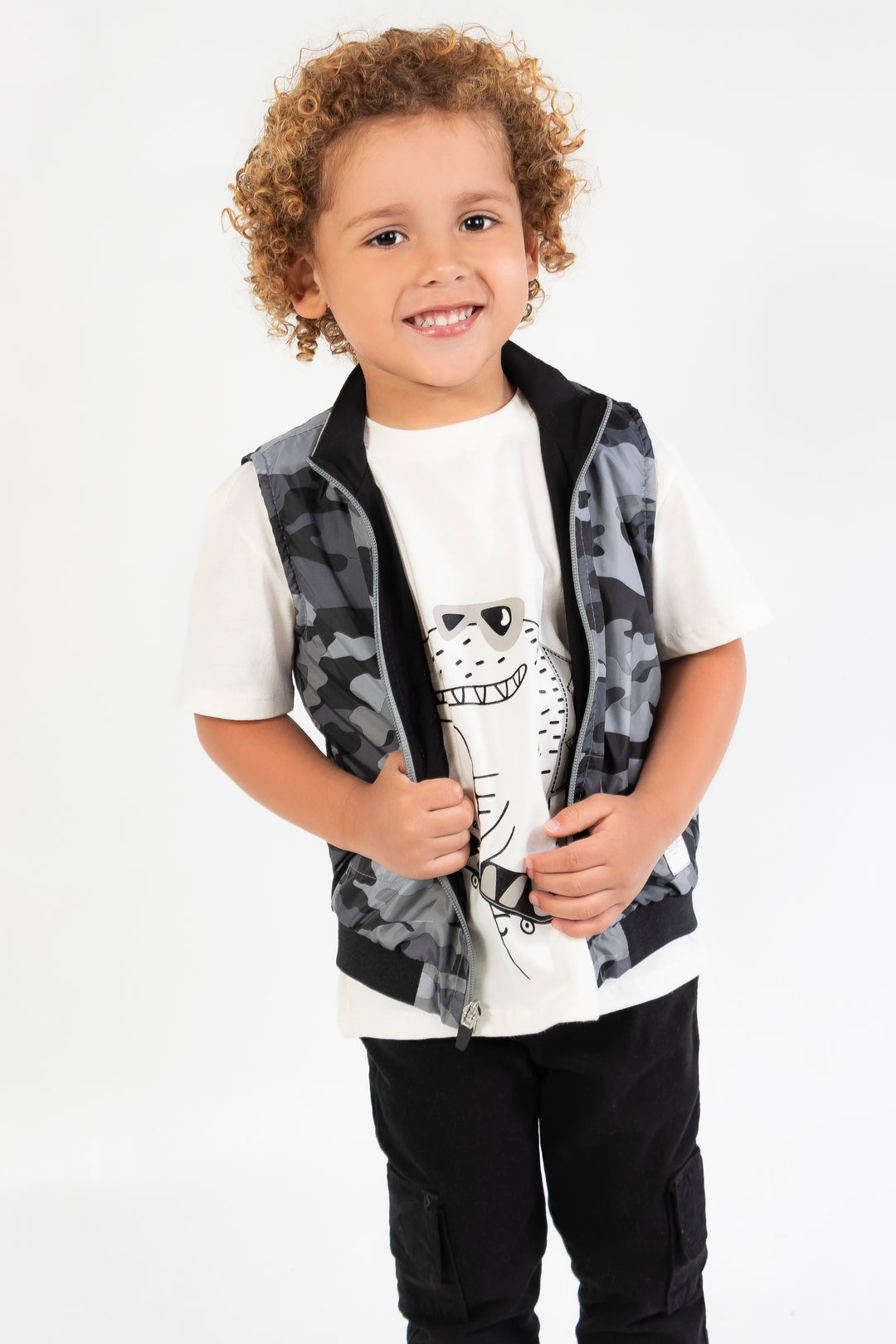 CONJUNTO 3 PRENDAS MILITAR GRIS